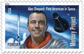 Alan Shepard postage stamp