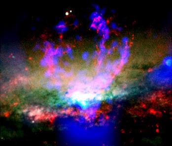 Chandra image of spiral galaxy NGC 3079