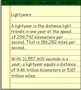 Lightyears explained