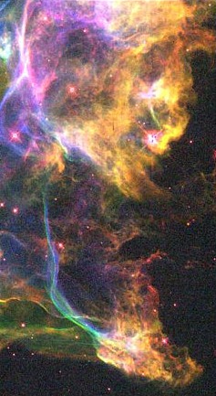 Hubble image of Cygnus Loop supernova