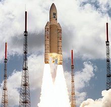 Ariane 504 flight 119 lifts off from Kourou