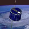 Artist concept of ASUSAT in orbit over Earth